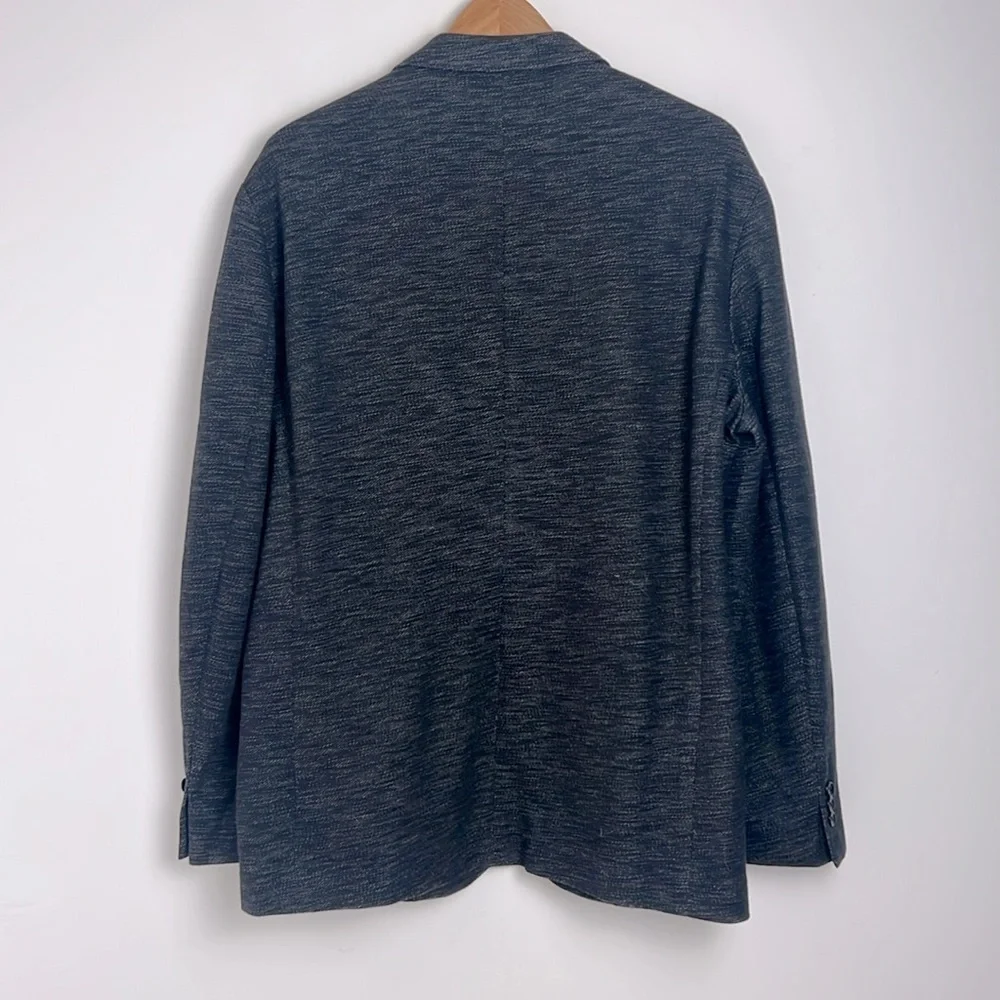 Good Man Brand‎ Dark Gray Textured Unstructured 2-Button Blazer 100% Cotton XXL